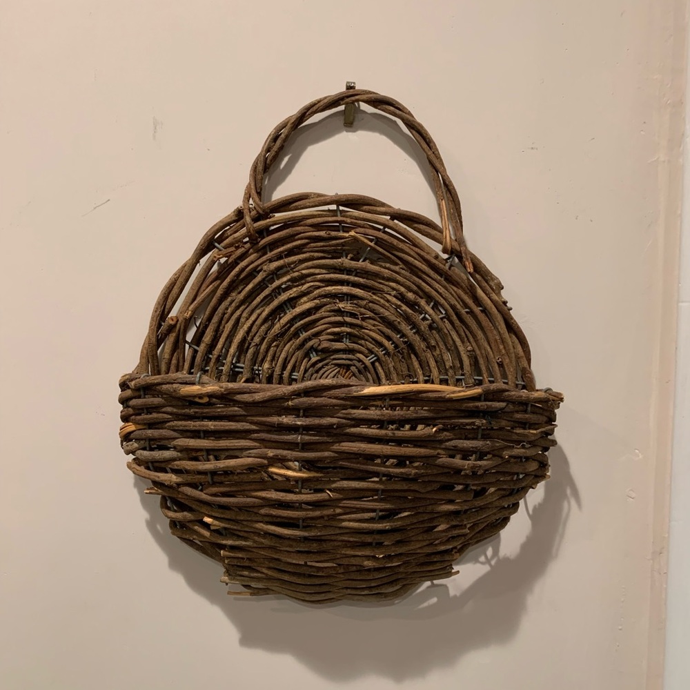 Rustic Brown Wicker wall Basket